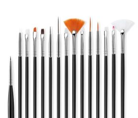 סט מברשות לציורים על הציפורן